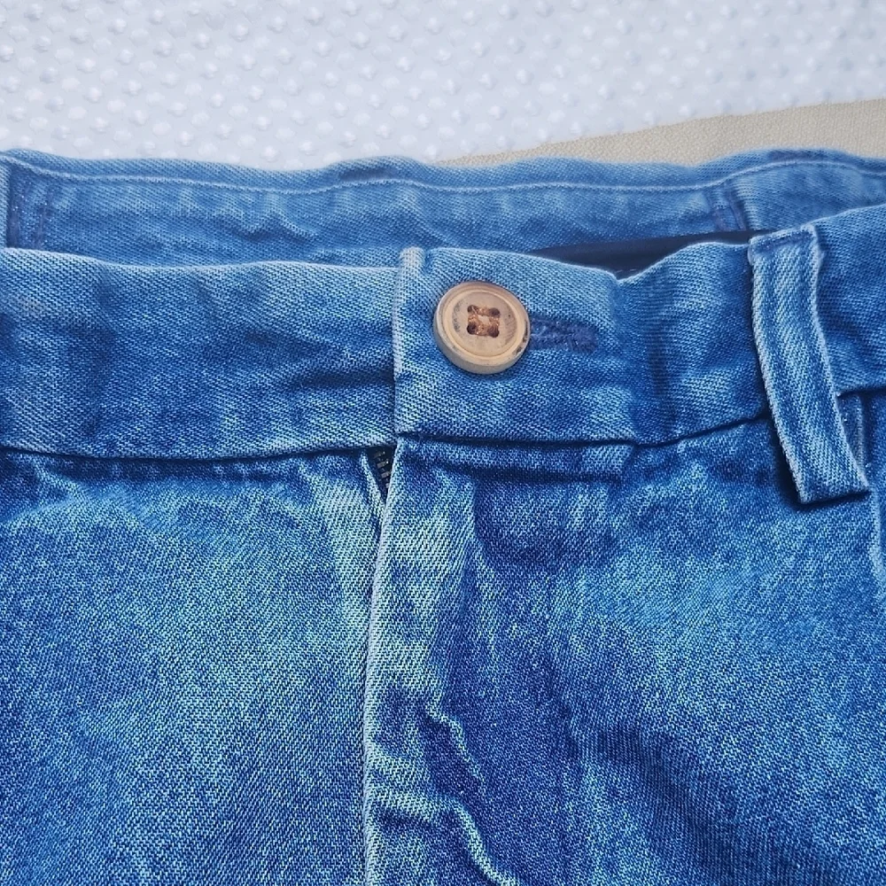 Haggar Blue Jean Vintage Shorts Relaxed Fit Pleated Front